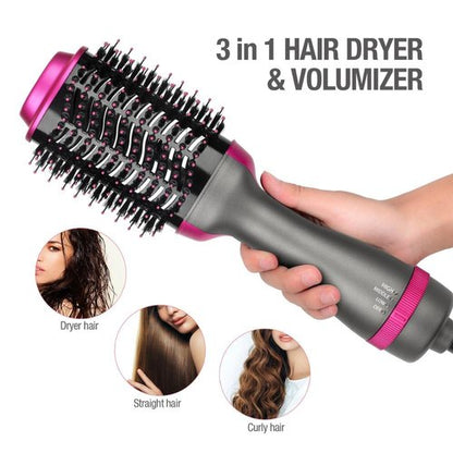 One Step Hot Air Brush | 3-in-1 | Dryer, Straightener & Volumizer